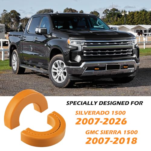 Image of Tow Hook Covers Fit for Chevy Silverado 1500 2007-2026 /GMC Sierra 1500 2007-2018, Customized Car Tow Hooks Compatible with Chevrolet Silverado 1500 Accessories 2007-2026 (Orange)