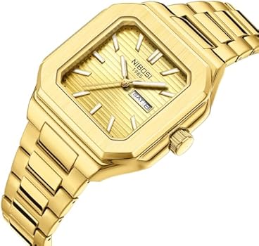 853 Luxe Homage Vierkant Herenhorloge Vierkant Waterdicht Lichtgevend Datum Week Herenhorloge Roestvrij Staal Kwarts Herenhorloges Reloj doos - Officiële Horloges