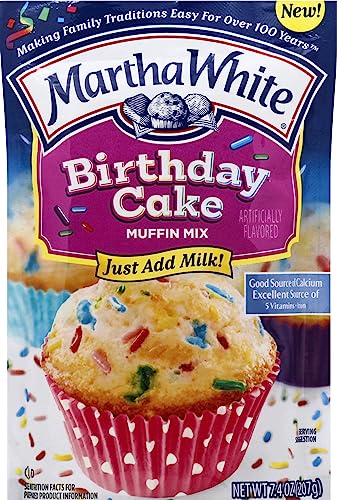 Martha White, Muffin Mix Birthday Cake, 7.4 Ounce
