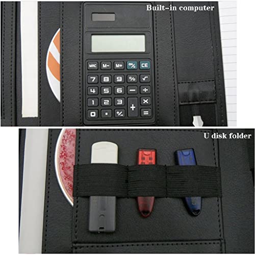 Tangist Business Padfolio Folder With Zipper A4 Resume Folder With Pen Holder With Pockets Letter Size A4 Writing Pad Notepad Padfolio For Men Women (Color : Black, Size : B) #TOP5
