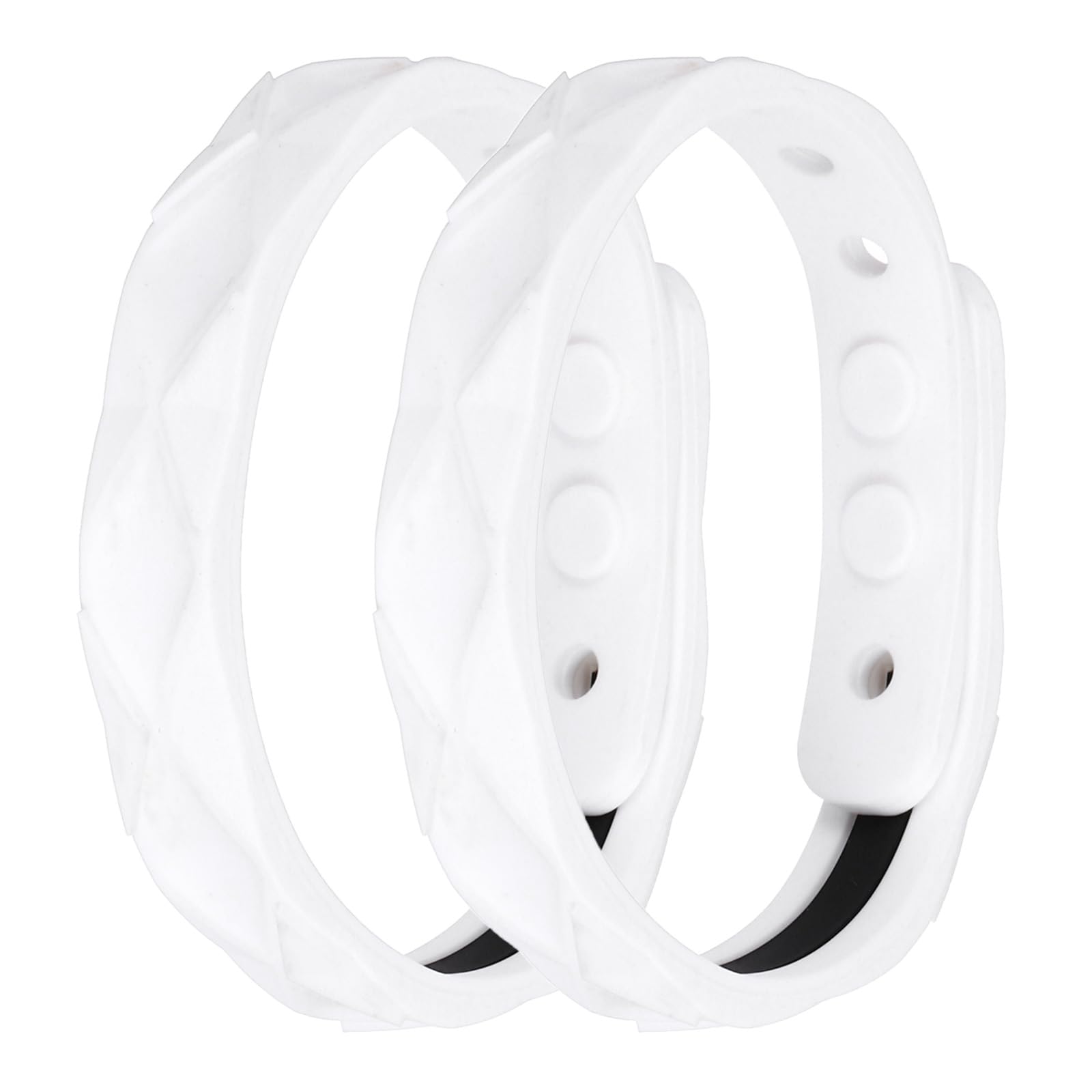 sourcing map Anti Static Bracelet, 0.5"X9" Adjustable Anti Static Wristband Silicone Balance Energy Sport Bracelets for Eliminate Static, White 2Pack