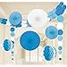 Amscan Charming Baby Boy Hanging Decorations Kit, Blue/White/Blue/White