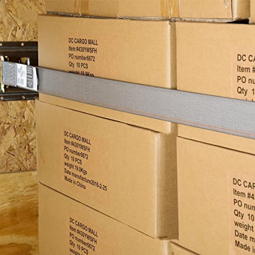 Dc Cargo E-Track Ratcheting Straps Cargo Tie-Downs, (Pack Of 10) 2 X 16 Heavy Duty Yellow Polyester Tie-Down Rachet Straps, Strong Ratchet Strap, E-Track Spring Fittings, Tie Down Motorcycle #TOP6