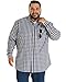HOdo Big and Tall Mens Cotton Button Down Shirt Blacksquare 5XL