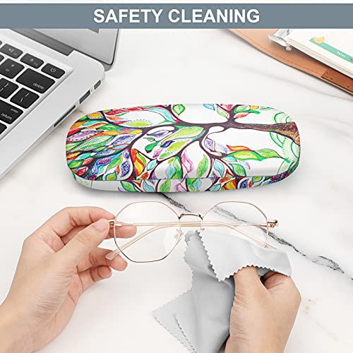 Fintie Hard Shell Eyeglasses Case, Portable Protective Glasses Cover Eyeglass Holder Box With Cleaning Cloth For Men Women, Love Tree #TOP5