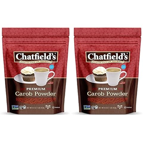 Chatfield’s All Natural Carob Powder 16-oz Pouch, Sweet and Delicious, Premium Quality, Caffeine-Free, Gluten-Free, Vegan, Kosher, Non-GMO Verified - (2 Pack) Cover