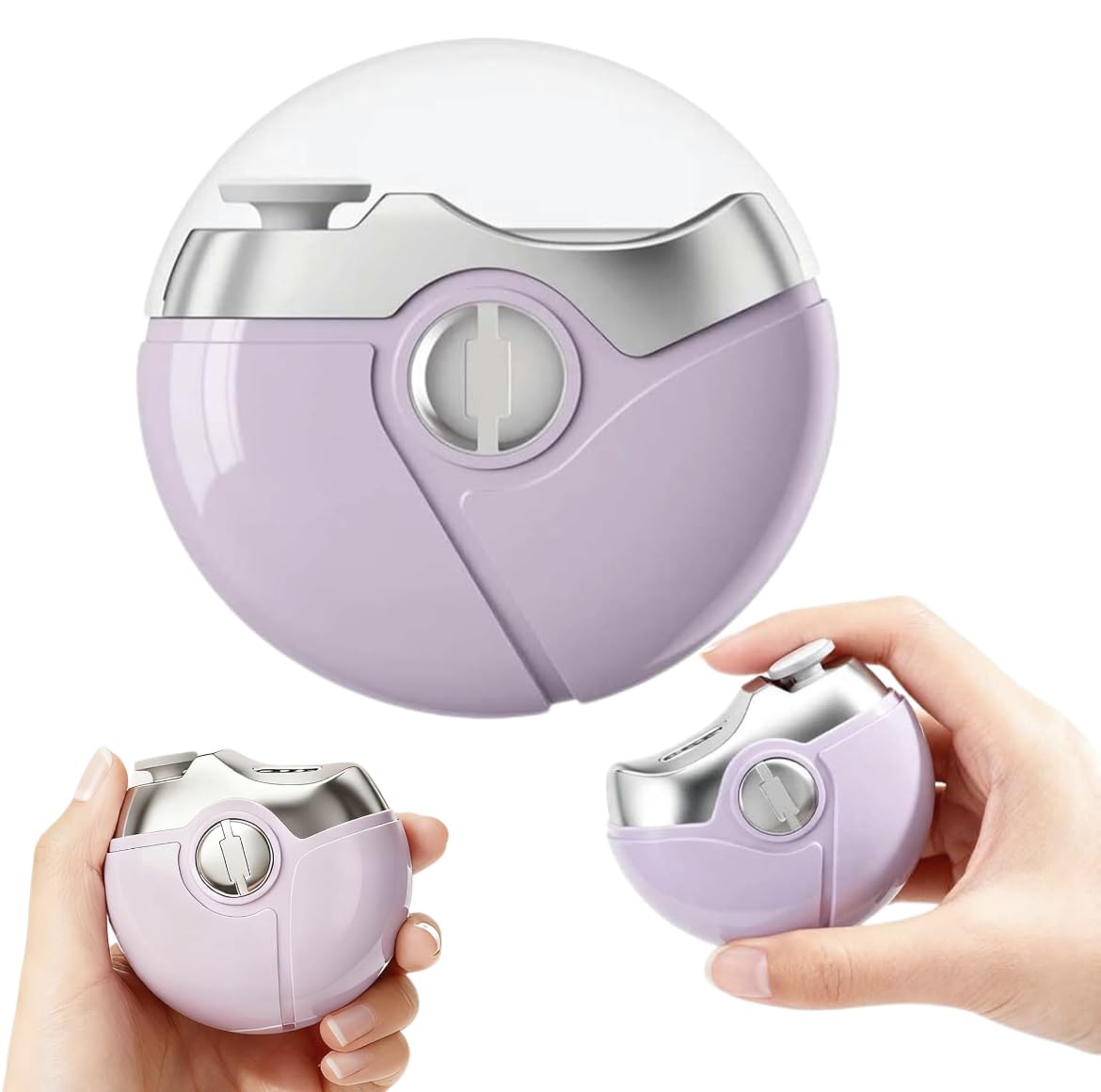 2026 Upgraded 2 in 1 Electric Polishing Automatic Nail Clipper & Trimmer with 2 Adjustable Speeds - Portable Electric Fingernail Trimmer for Seniors and Adults (Purple)