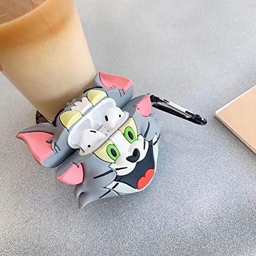 Zostland Airpods1/2 Case, Adorable Mouse Thick Soft Portable Keychain Finger Ring Protective Silicone Skin Cover Case Compatible With Apple Airpods Case 2&1 (Airpods 1/2,Mouse) #TOP3