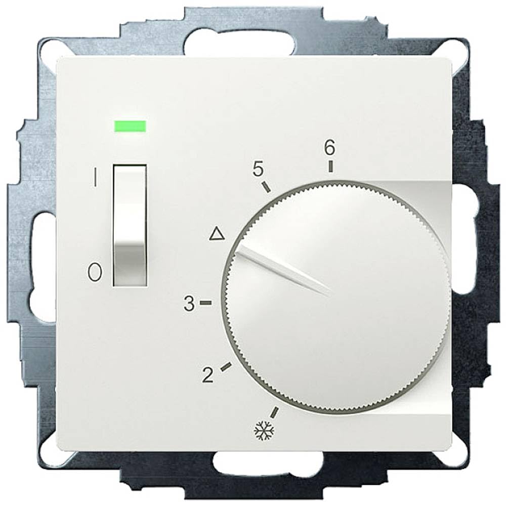 Eberle UP-Raumregler UTE 1011 (RAL 9010 glänzend, Maße 55x55, Temperatureinstellung 5-30 C, AC 230V, 1Öffner, 10 A, Temperaturabsenkung, ca. 4 K, Schalter Ein/Aus, Anzeige Regler) 191811154502