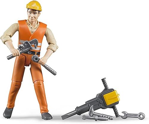 Miniatura 2 de Bruder Trabajadores de la Construcción con accesorios por Bruder juguetes