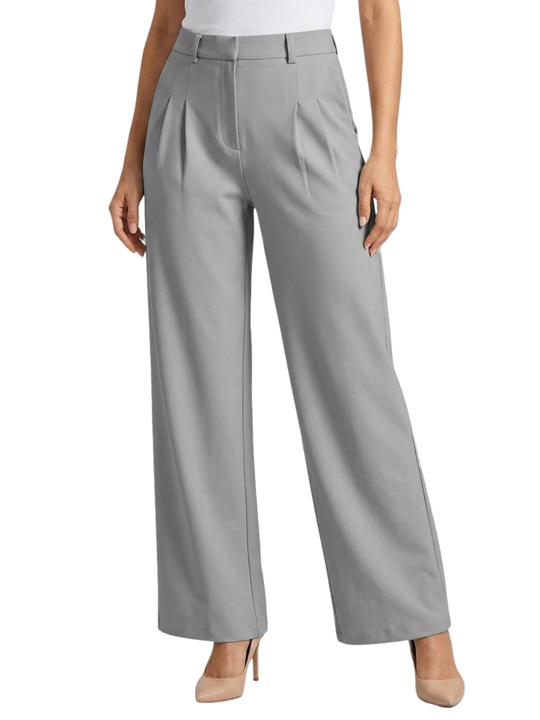 womanista Lowers for Women Loose fit || Formal Pants for Women Office Wear || Formal Trousers || Korean Trousers || Stretchable Lycra Pants-picture-38