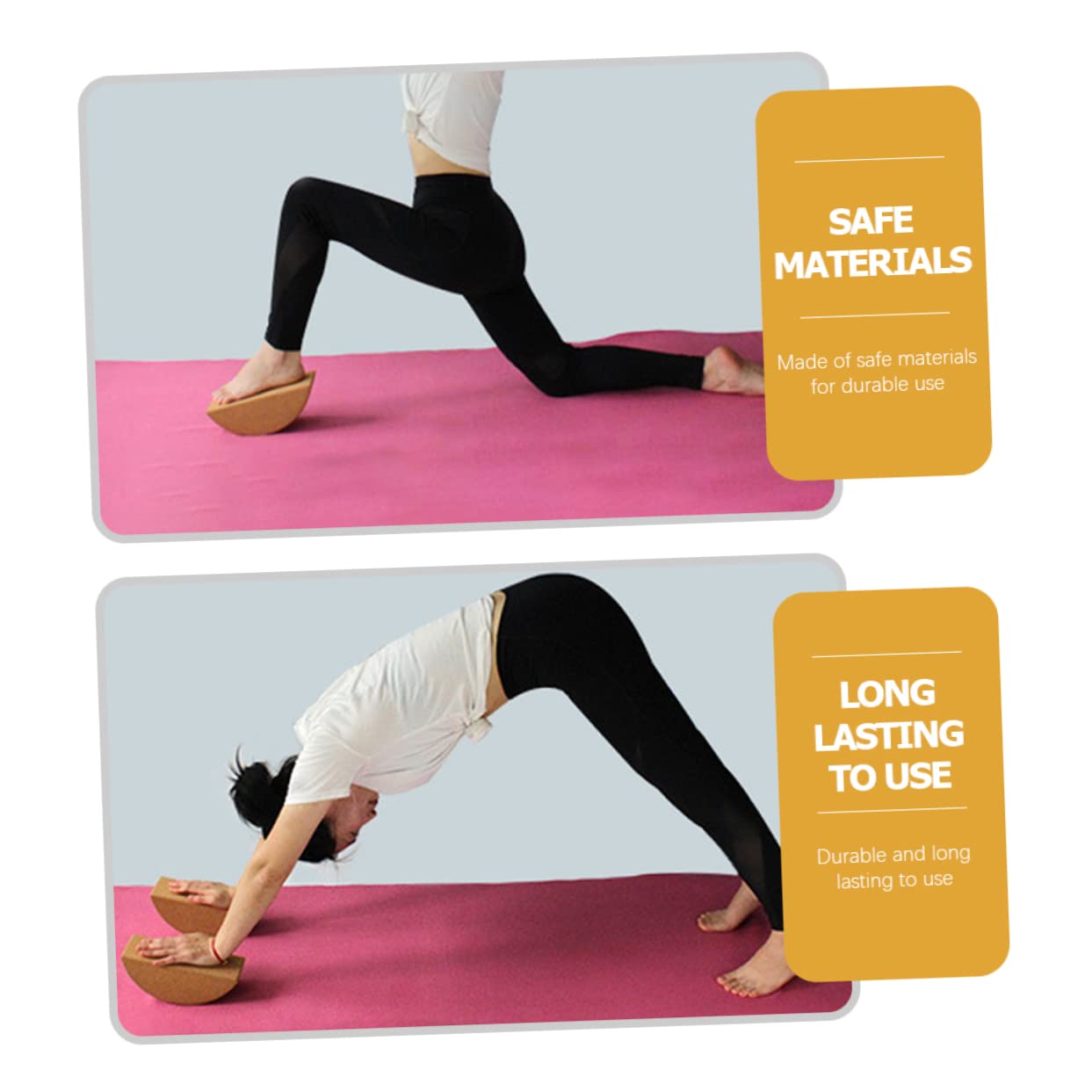 Bloque De Yoga Equilibrado Pequeño De Corcho Natural Antideslizante Resistente Para Entrenamiento y Estiramiento Equipos De Yoga Accesorios Para Pilates y Meditación