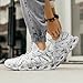GSIGUL Running Shoes for Men Blade Fashion Sneakers Lightweight Athletic Gym Tennis Walking Casual Shoes White Size 11