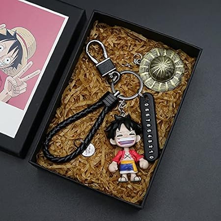 Amazon ワンピースルフィ手作りキーホルダールフィ黒ロープ麦わら帽子手作りペンダント漫画クリエイティブミニかわいいバッグ飾り ハンドオフィスアバディーンモデルペンダントアニメ周辺キーホルダールフィ黒ロープ麦わら帽子1個ギフトボックス Pvc Abs製 塗装済み完成