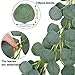 Ageomet 2 Packs Artificial Eucalyptus Garland Greenery, Faux Eucalyptus Vines Silver Dollar Eucalyptus Leaves Mantle Garland for Wedding Backdrop Fireplace Table Decor