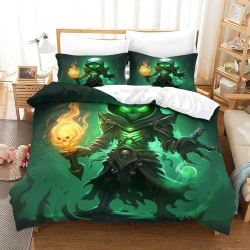 Housse de couette squelette 200x200 INTCHE avec taies d'oreiller - 3