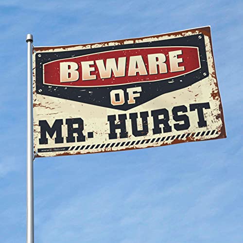 Weird Flags Beware Of Mr. Hurst Flags For Guys Bar Accessories Man Cave(60X90CM)