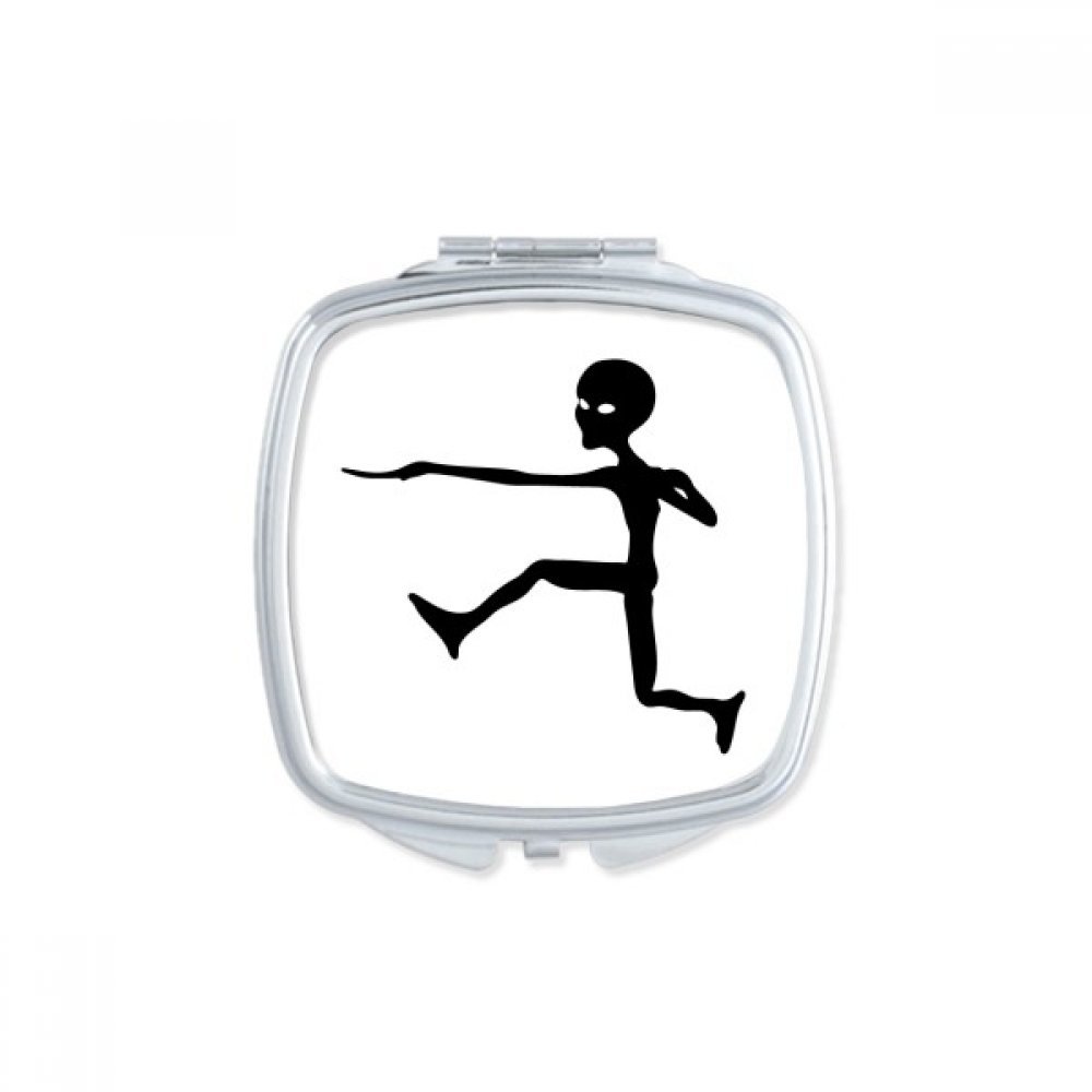 Miroir compact de poche univers et alien portable pour retouches maquillage