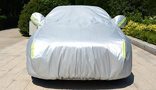 Telo Copriauto Impermeabile Universale Taglia C3 – Fodera In Cotone, Cinghie Antivento E Accesso Con Cerniera, Per Berline E SUV - 4