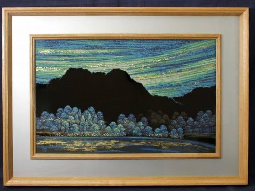 香川県伝統工芸品 彫漆 豊澤英之 漆芸家 樹 風景画 アート 美術品