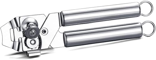 Miniatura 9 de Berglander Abrelatas, abrelatas de acero inoxidable, manual de borde liso, resistente