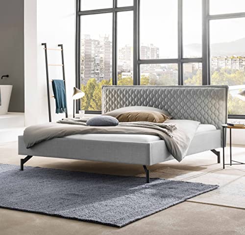 HASENA Polsterbett Nardo 20 Stoff grau Metallfüße anthracit 160x200 Cover