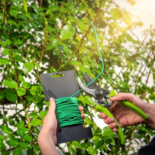 KADAX Gartendraht 3mm x 5m, grüner Bindedraht zum Befestigen von Pflanzen, Pflanzendraht gummiert, wetterfester Draht für Garten, Blumendraht ummantelt (1 Stück)