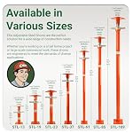 Ellis Manufacturing Light-Duty Steel, Construction Jack Post, 19" to 27" - Image 5
