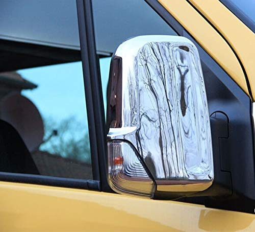 Carcasas Retrovisores Cromados válidas para MERCEDES SPRINTER W906 | VW CRAFTER | desde 2006+ Acero Inoxidable 2 juego Tapas de Espejo Exteriores Cover