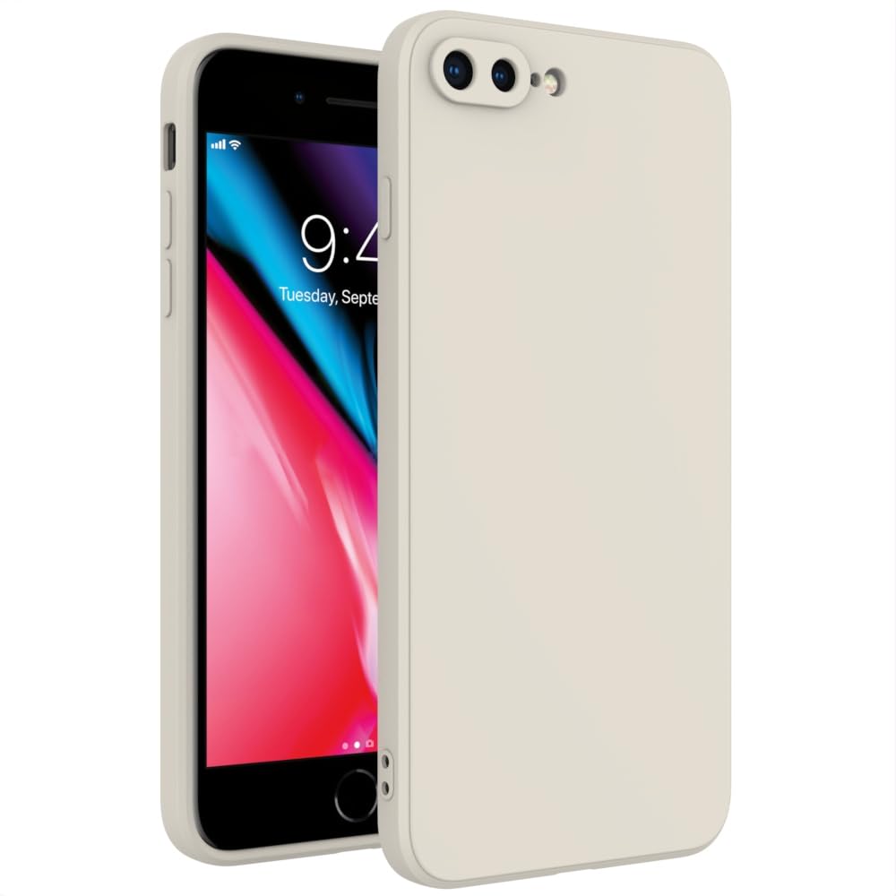 for iPhone 8 Plus Case White, Scratch Resistant with Soft Touch, Slim Thin Phone Cover for iPhone 7 Plus 5.5 inch