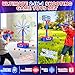 2 IN 1 Shooting Games Toys for Boys 5, 6, 7, 8, 9, 10+ Year Old, Moving Shooting Target and Standing Digital Targets with 2 Toy Guns, 24 Foam Balls, Kids Outdoor Game, Christmas Birthday Gift for Kids