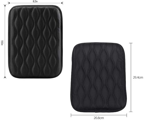 Miniatura 5 de EGBANG Funda para consola central de automóvil, almohadillas para reposabrazos, de piel sintética, funda para reposabrazos de automóvil, protector