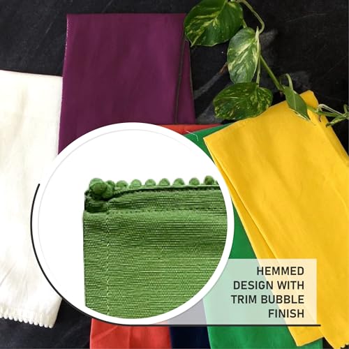 Image of TARAN LIVING Kitchen Towels 100% Cotton Dish Cloths, Hand Towel, Dish Towel for Cleaning & Drying Tea Towels Set with Hanging Loop - 18 inchx 28 inch, Pack of 6, for DIY, Christmas, Thanksgiving, Valentine.