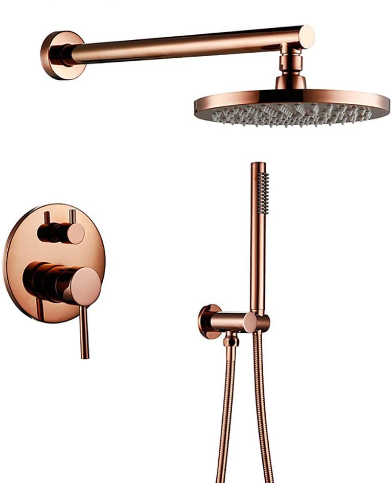 Système de douche avec inverseur précis et grand robinet de douche à effet pluie