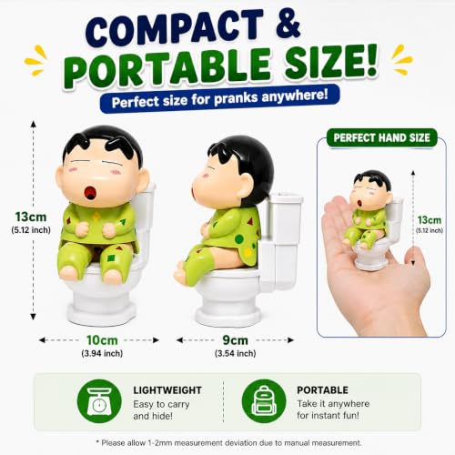 Image of Crayon Shin-Chan Water Spray Prank Toy, Funny Toilet Squirting Figure, Interactive Water Shooter Toy, Cute Anime Desk Decor, Collectible Shin Chan Figure (Shin-chan Water Spray Prank)