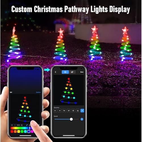 Smart Outdoor Christmas Decorations, Custom & Preset Modes, Set Of 4 18 40 LED