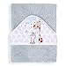 Interbaby 01127-31 Baby Kapuzenbadetuch JUNGLA grau, grau 100 cm x 100cm