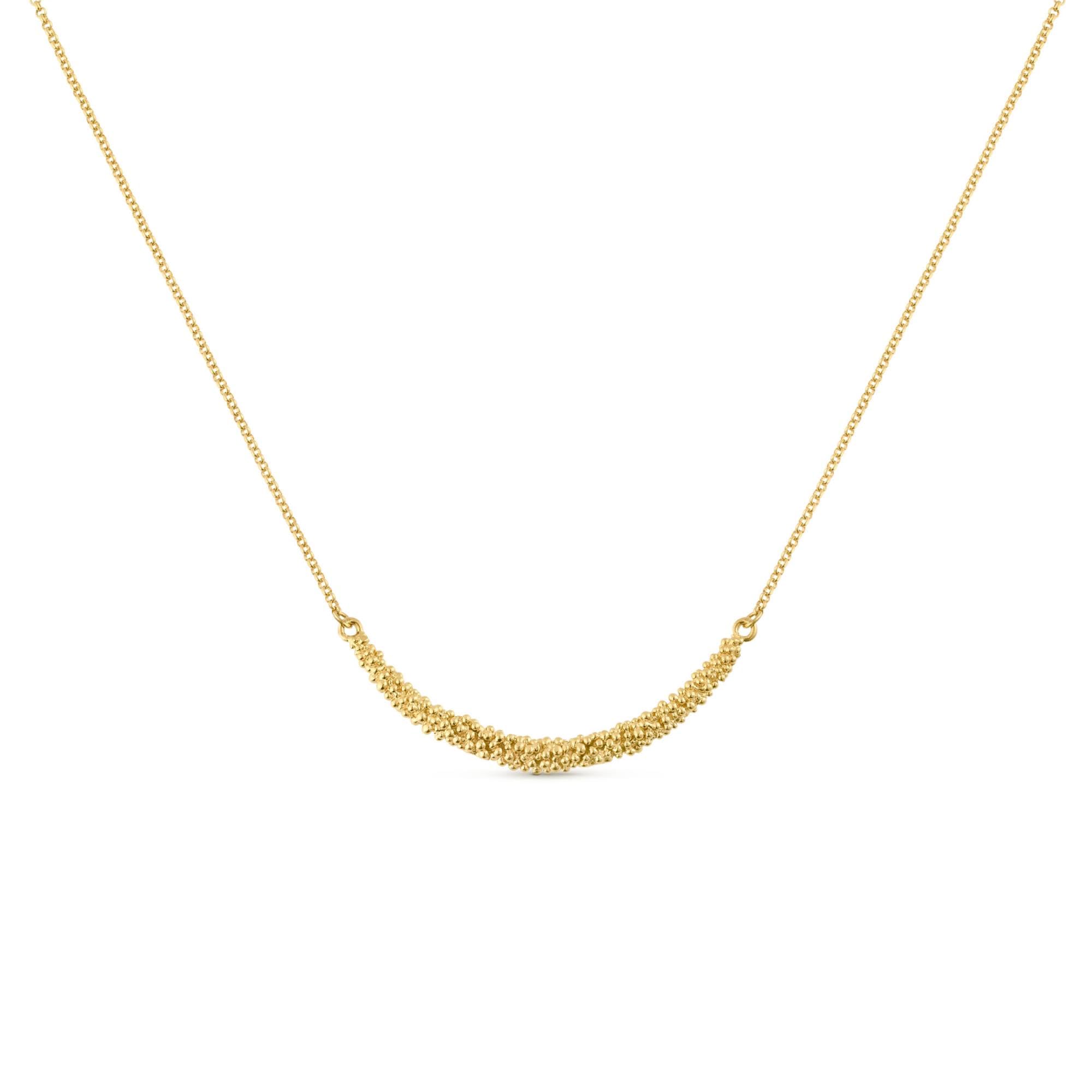 JOI D'ART COLLAR DORADO STARDUST | Diseñado por Carme Fàbregas | Colección Stardust | Collar de metal con baño de oro de 24k
