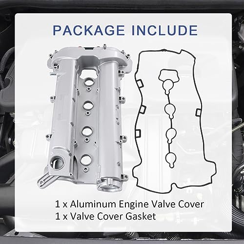 Image of Engine Valve Cover with Gasket Aluminum Replace# 12610279 | Compatible with Buick LaCrosse Regal Verano Compatible with Chevy Equinox Impala Malibu Compatible with GMC Terrain 2.4L L4