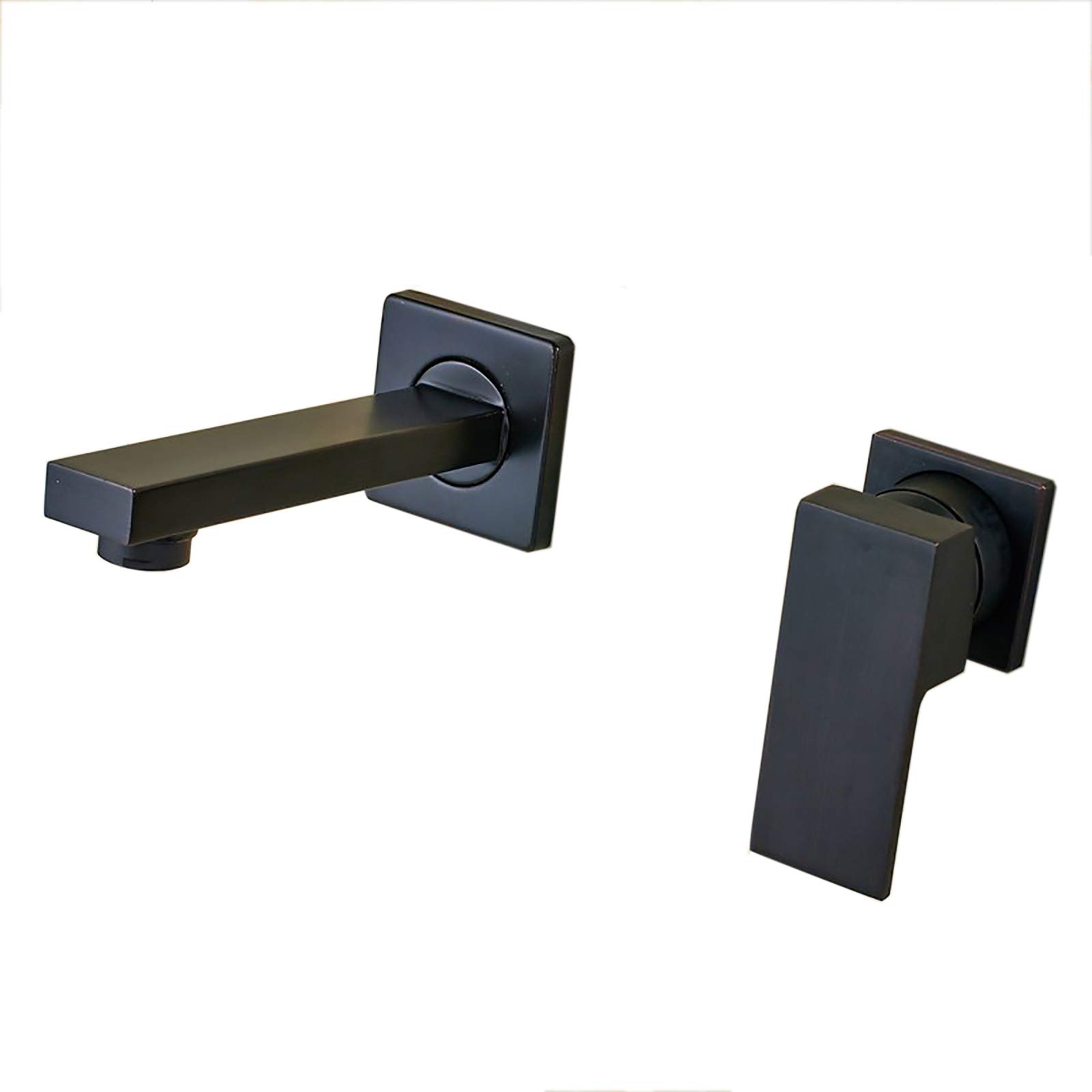 Mitigeur de salle de bain mural noir pour un espace lavabo moderne et épuré