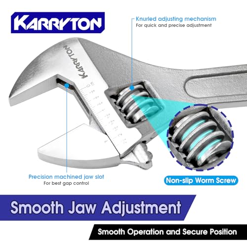 Image of 18 inch Inch Adjustable Wrench, 2-1 /4 inch(57mm) Max Jaw Opening