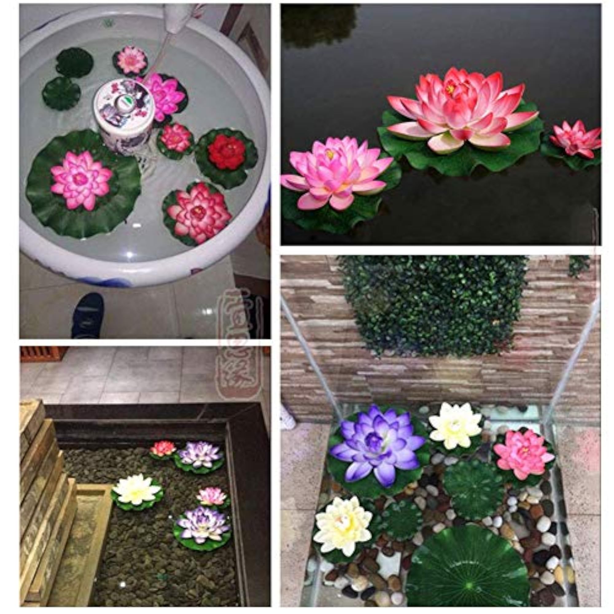 Artificial Floating Lotus Shape Water Surface Decoration, White