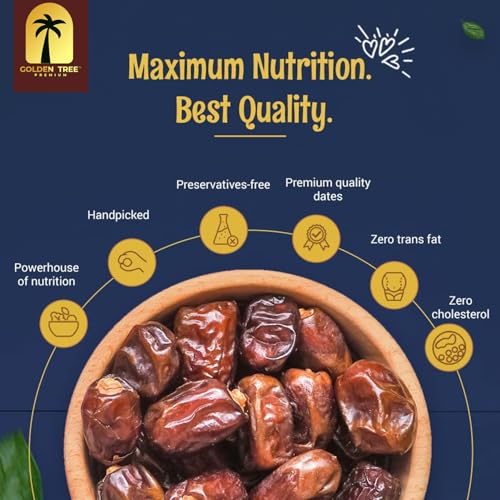 Image of Organic Whole Zahidi Dates /Khajoor Natural Sweeteners| No Preservatives | Dried Dates in Resealable Bag Fresh Healthy Dried Fruit Snack (Zahidi 250 Grm)