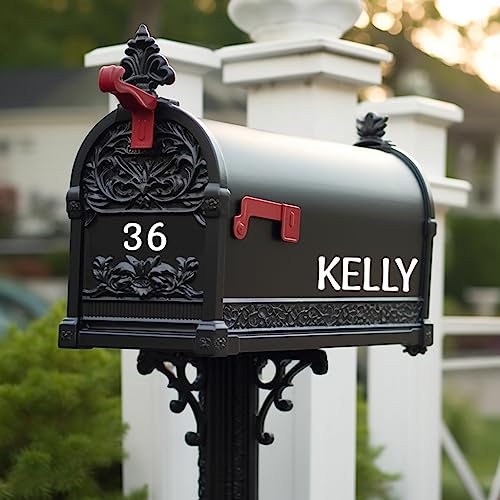 1260 Pcs 10 Sheets Self Adhesive Vinyl Letters Numbers Kit, White Mailbox Numbers Sticker For Mailbox, Signs, Window, Door, Cars, Trucks, Home, Business, Address Number (1 Inch, 10 White) #TOP7