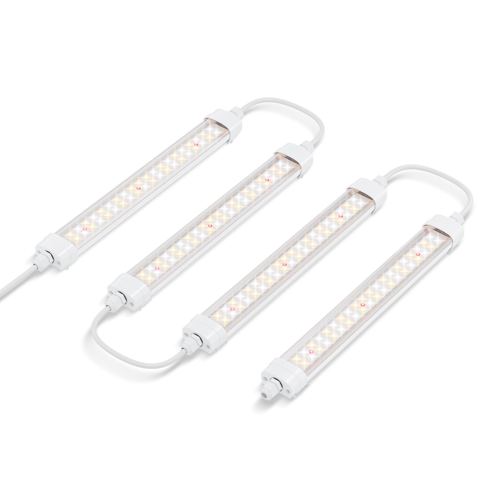 SPIDER FARMER Glow30 LED Lámpara de Crecimiento, Lámpara de Planta de Espectro Completo 34cm Juego de 4 Para Armario de Cultivo Luz Adicional para Plantas de Interior, Verduras, Flores