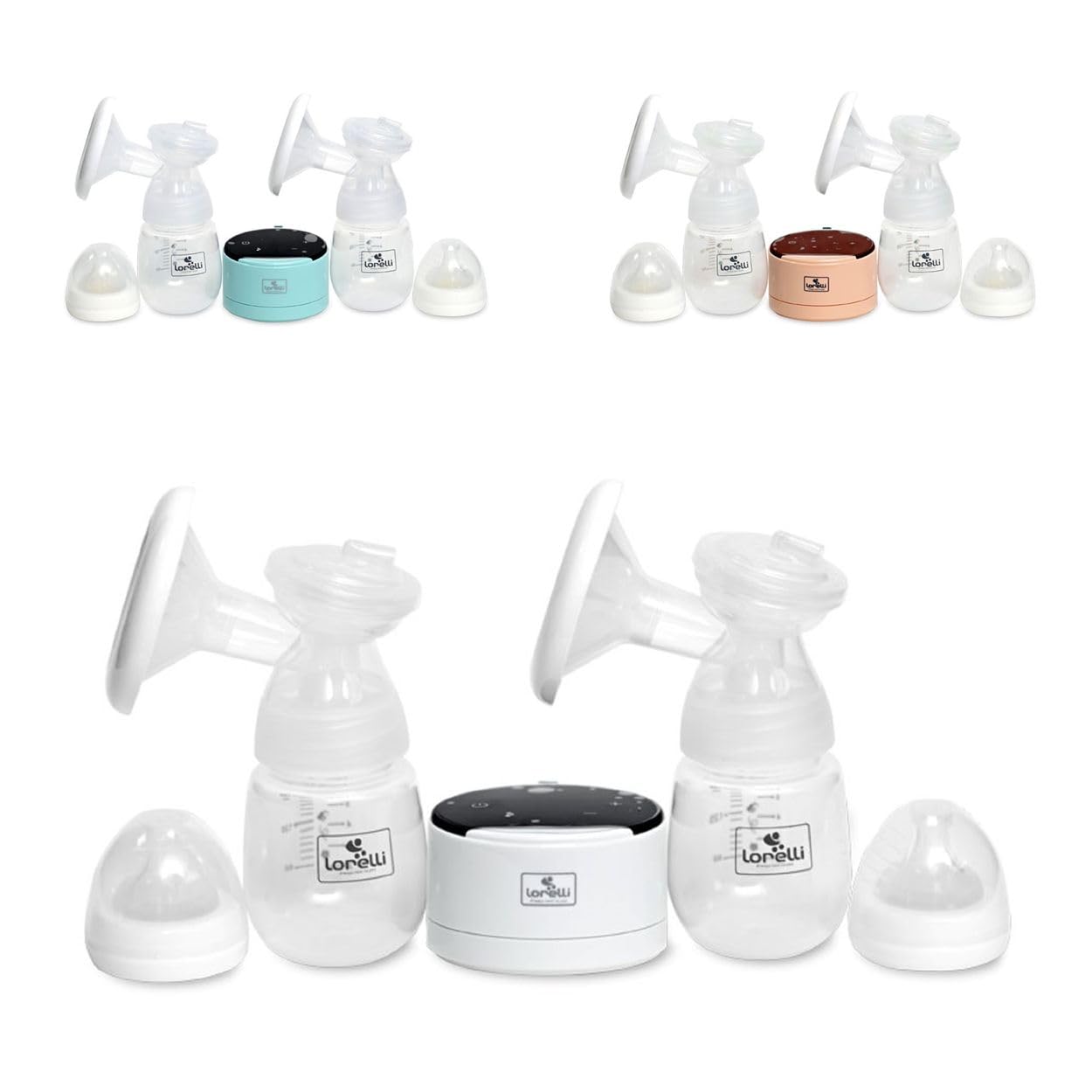 Lorelli Daily Comfort doppelte elektrische Milchpumpe, Ergonomisches Design, mit 3 Positionen, Weiß