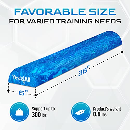 Yes4All Medium-Density EVA Foam Roller for Physical Therapy Half Yoga Back Roller for Muscle Massage, Back Pain Relief - Image 3