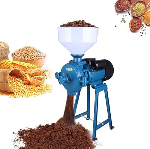 Commercial Electric Grain Mill Grinder - 2200W Heavy Duty Stainless Steel Soybean, Rice, Corn, Bean, Coffee, Wheat Flour Milling Machine - Multifunctional Grinding Mill