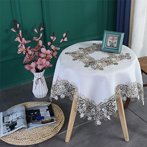 ���l�� �e�[�u���N���X 85x85cm �����` �h�J ���[�X �_�炩���ԕ��̃e�[�u���J�o�[ �z���C�g �e�[�u���}�b�g����