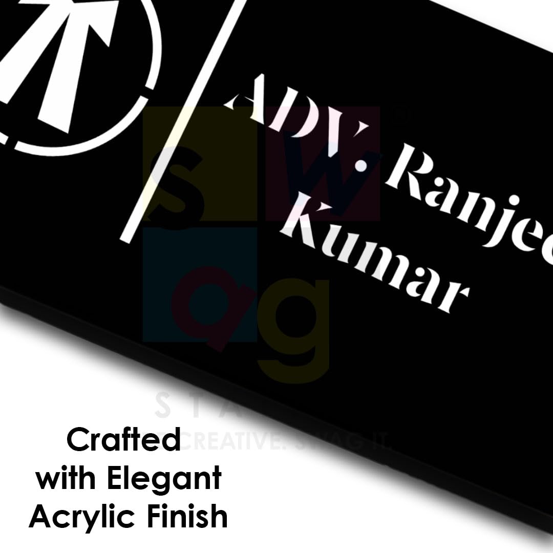 Personalised Advocate Name Plate Acrylic Lawyer Office Door Sign Name Board — Amazon image 8